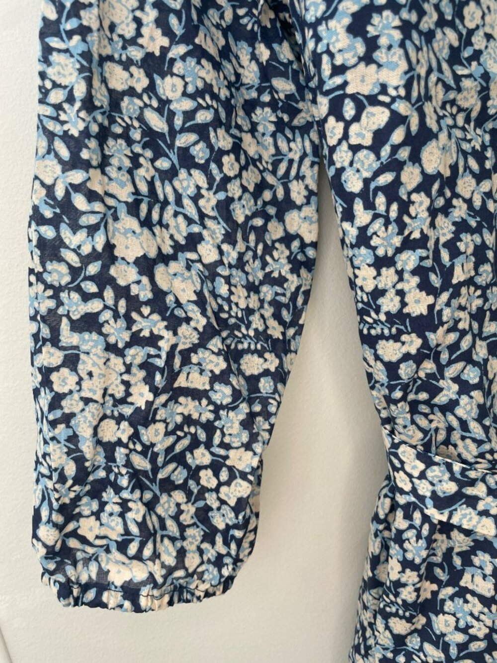 Halogen Ditsy Floral Button-Up Shirtdress Size XS Blue Long-Sleeve MSRP$89 NWT - Picture 4 of 8